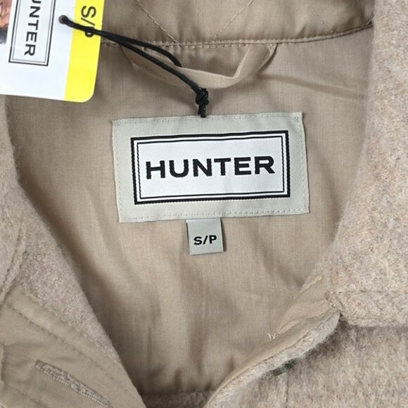 HUNTER Women's Button Down Collared Cream Merino Wool Jacket Pockets Size Small - Picture 8 of 16